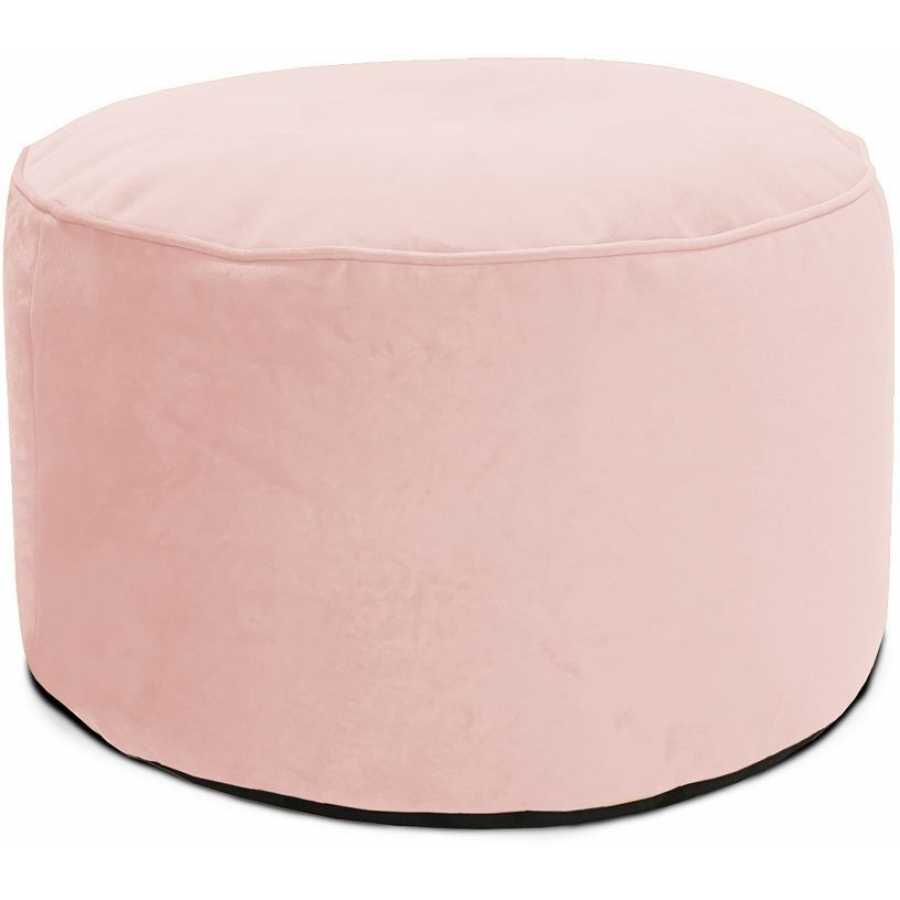 RUComfy Velvet Footstool Bean Bag - Pink