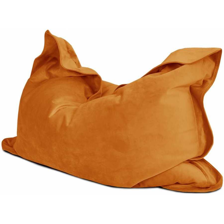 orange velvet bean bag