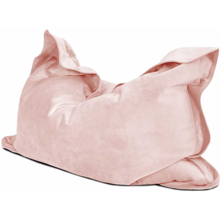 RUComfy Velvet Squarbie Bean Bag - Pink - Giant