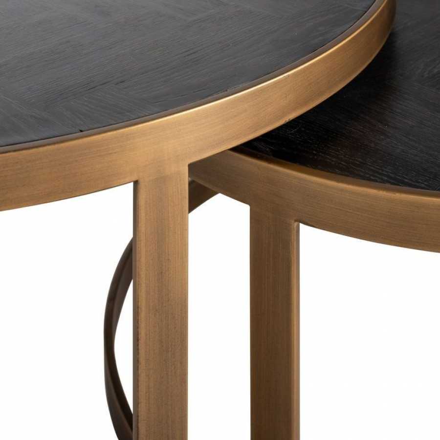 Richmond Interiors Blackbone Coffee Tables - Set of 2 - Brass