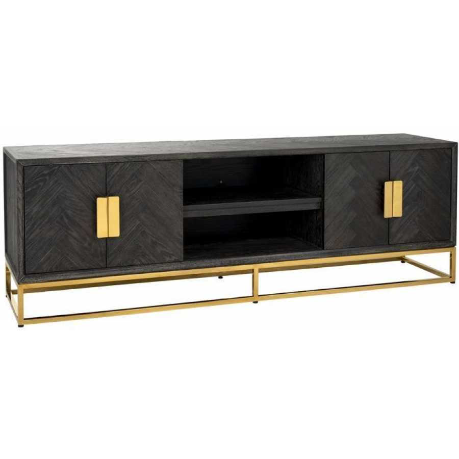 Richmond Interiors Blackbone TV Cabinet - Gold - Small