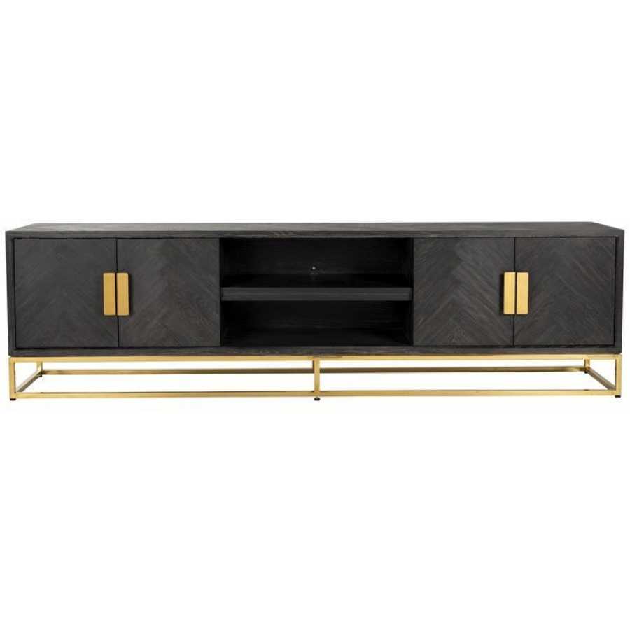 Richmond Interiors Blackbone TV Cabinet - Gold - Large