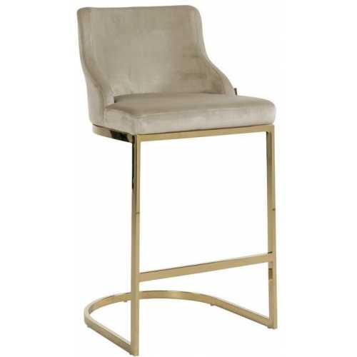 Richmond Interiors Bolton Bar Chair - Khaki & Gold