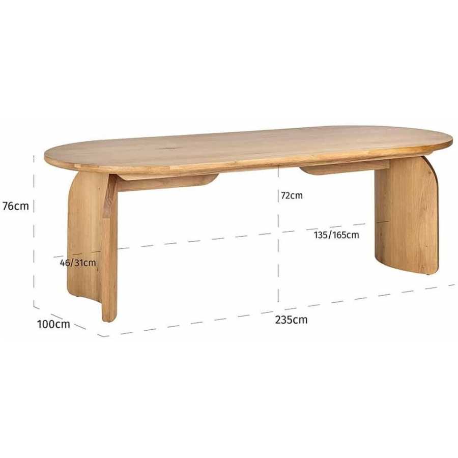 Richmond Interiors Fairmont Dining Table - Natural - Small