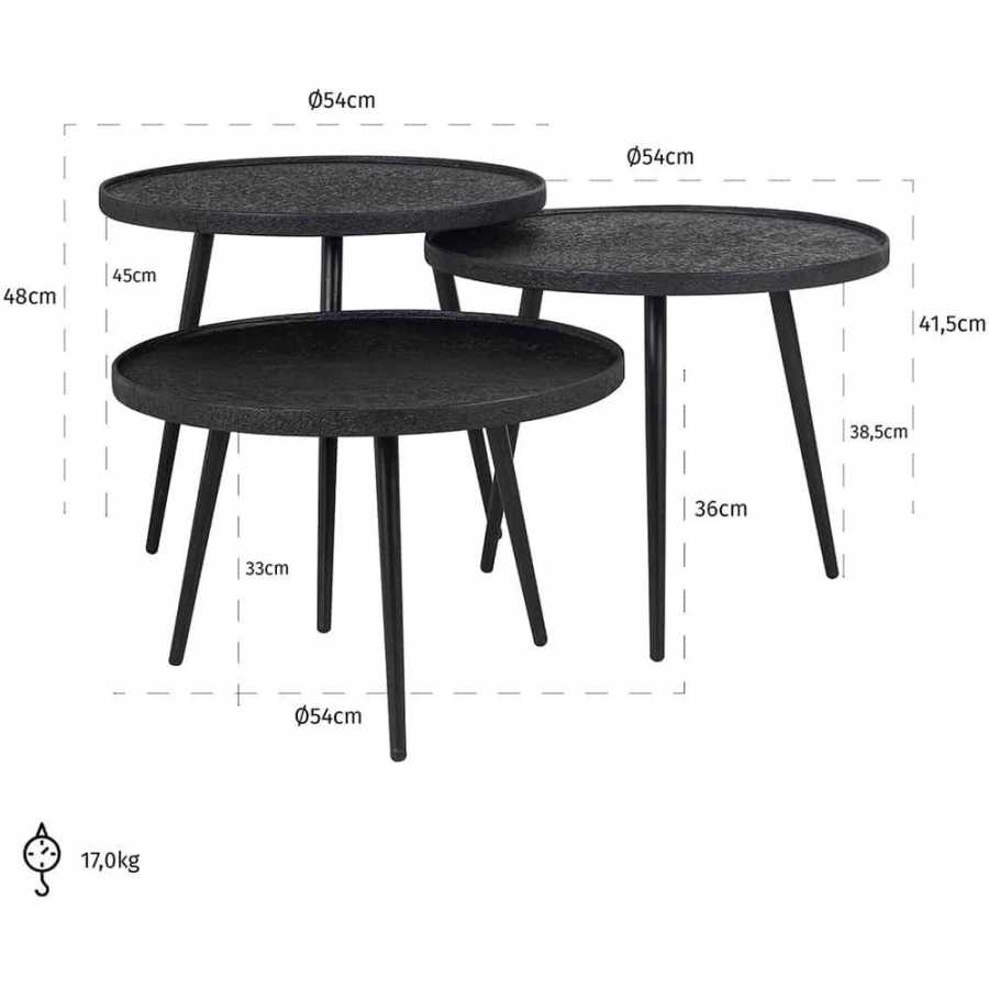 Richmond Interiors Oxford Coffee Tables - Set of 3