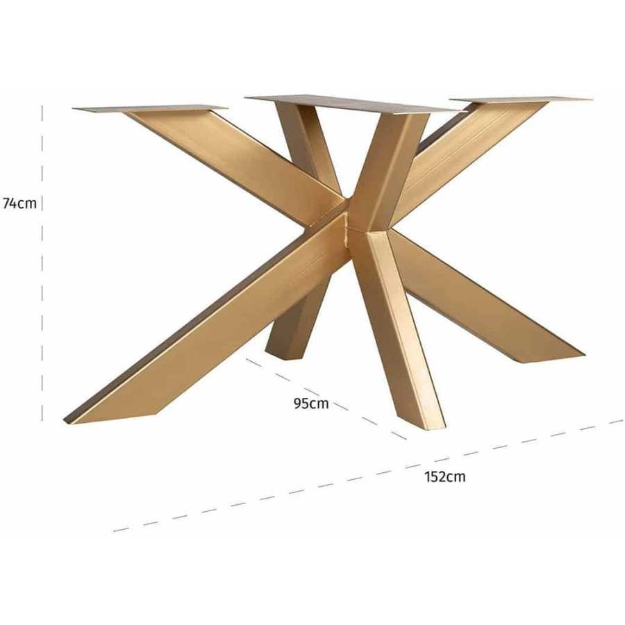Richmond Interiors Spider Dining Table Base - Gold