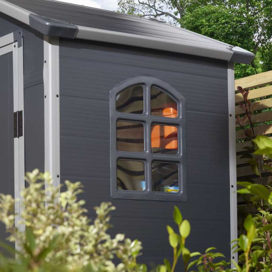 Rowlinson Airevale Outdoor Shed - 4ft x 3ft - Dark Grey