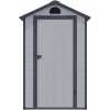 Rowlinson Airevale Outdoor Shed - 4ft x 3ft - Light Grey