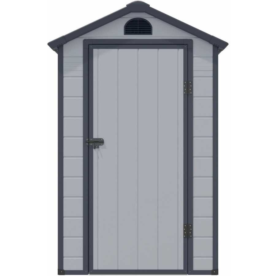 Rowlinson Airevale Outdoor Shed - 4ft x 3ft - Light Grey