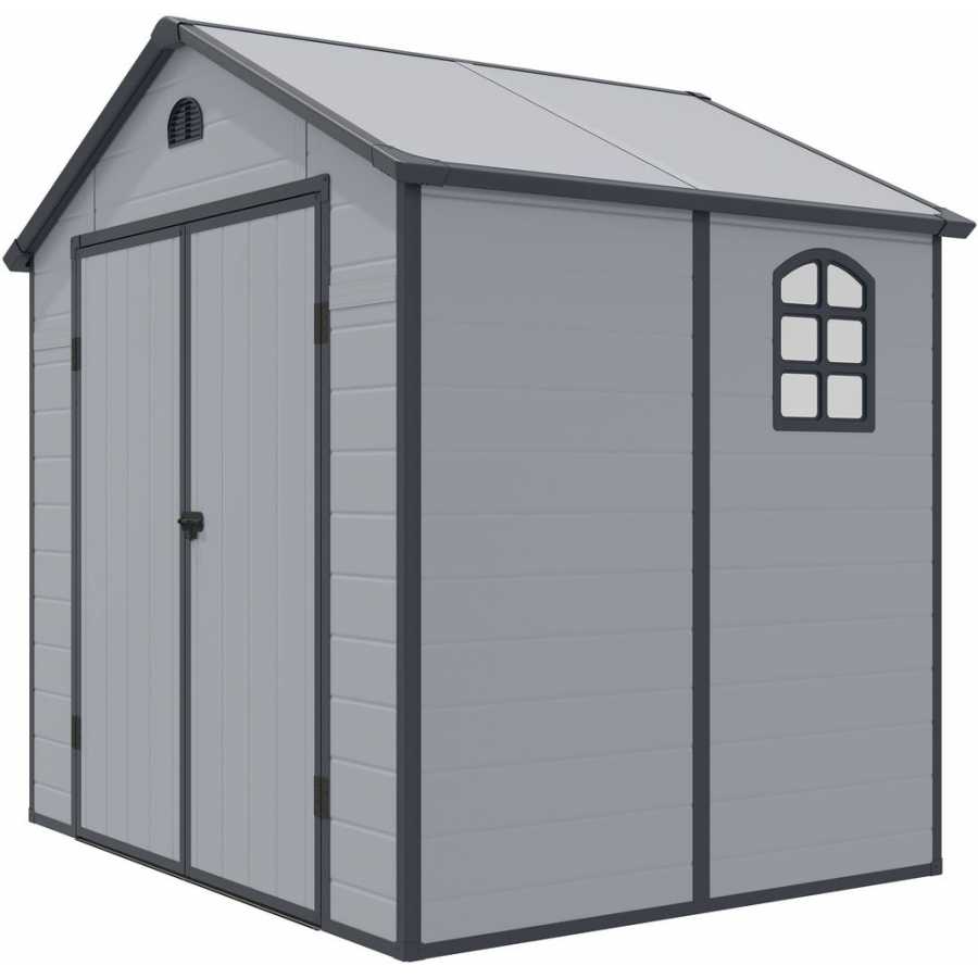 Rowlinson Airevale Outdoor Shed - 8ft x 6ft Light Grey