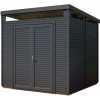 Rowlinson Pent Outdoor Shed - 8ft x 8ft - Anthracite