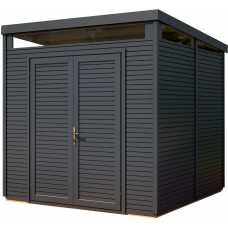 Rowlinson Pent Outdoor Shed - 8ft x 8ft - Anthracite