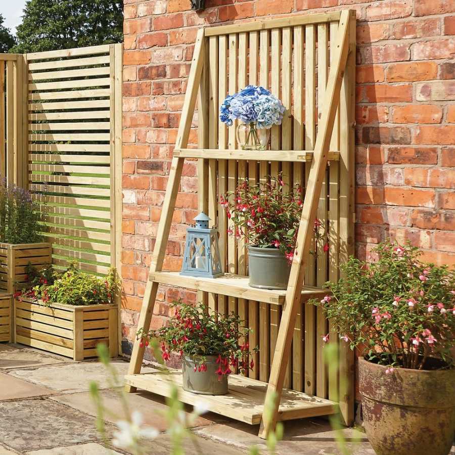 Rowlinson Slatted Outdoor Plant Stand