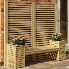 Rowlinson Creations Outdoor Bench Planter Set