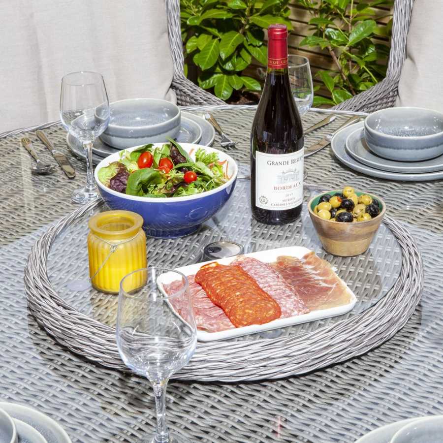 Rowlinson Prestbury Outdoor Dining Set - Stone - Large