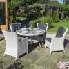 Rowlinson Prestbury Outdoor Dining Set - Putty Grey