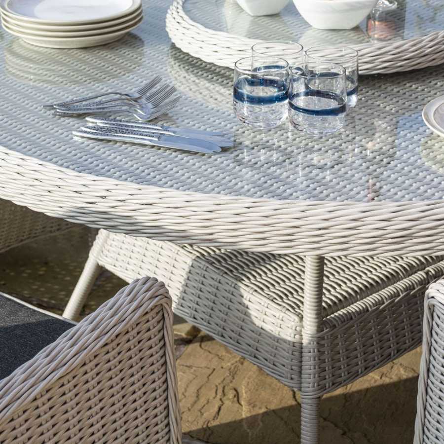 Rowlinson Prestbury Outdoor Dining Set - Putty Grey - Large