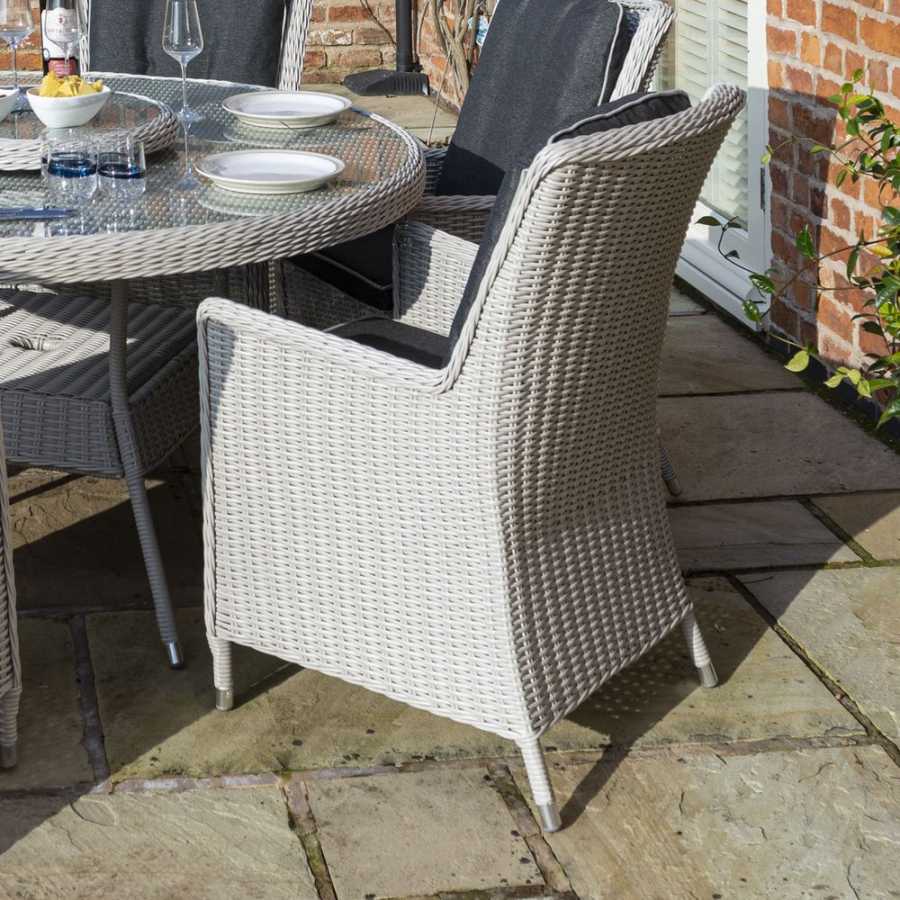 Rowlinson Prestbury Outdoor Dining Set - Putty Grey - Large