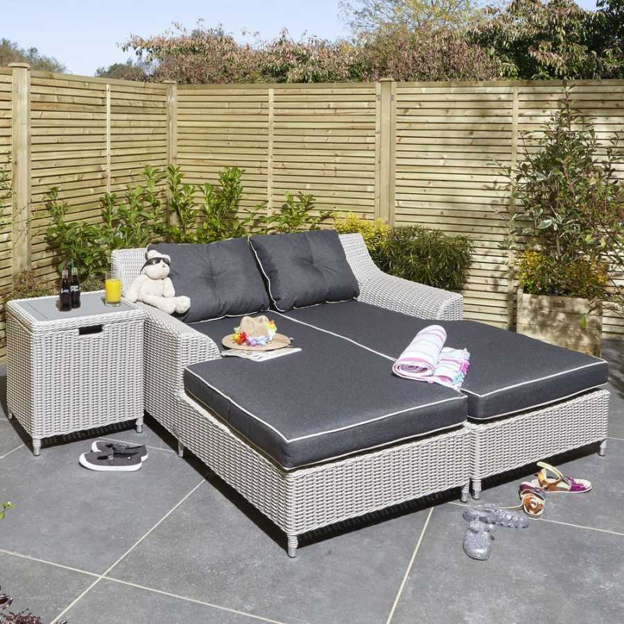 Rowlinson Prestbury Outdoor Sun Lounger Set - Putty Grey