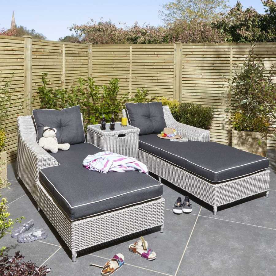 Rowlinson Prestbury Outdoor Sun Lounger Set - Putty Grey