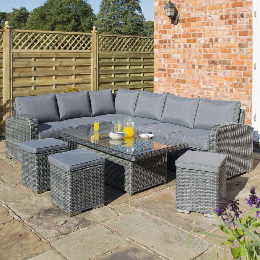 Rowlinson Thornbury Outdoor Corner Sofa & Dining Set - Grey