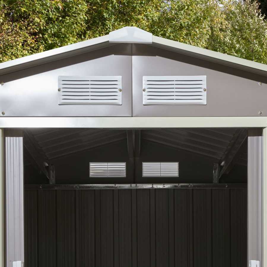 Rowlinson Trentvale Apex Outdoor Shed - 6ft x 4ft - Light Grey