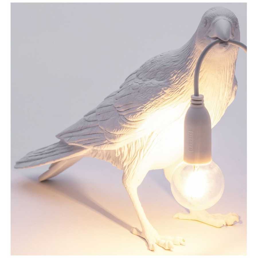 Seletti Bird Waiting Outdoor Table Lamp - White