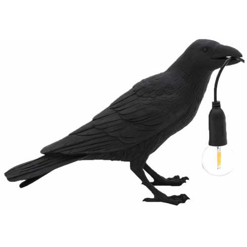 Seletti Bird Waiting Table Lamp - Black