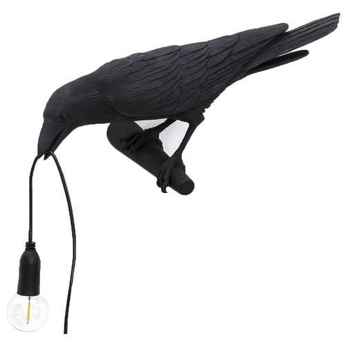 Seletti Bird Looking Left Wall Light - Black