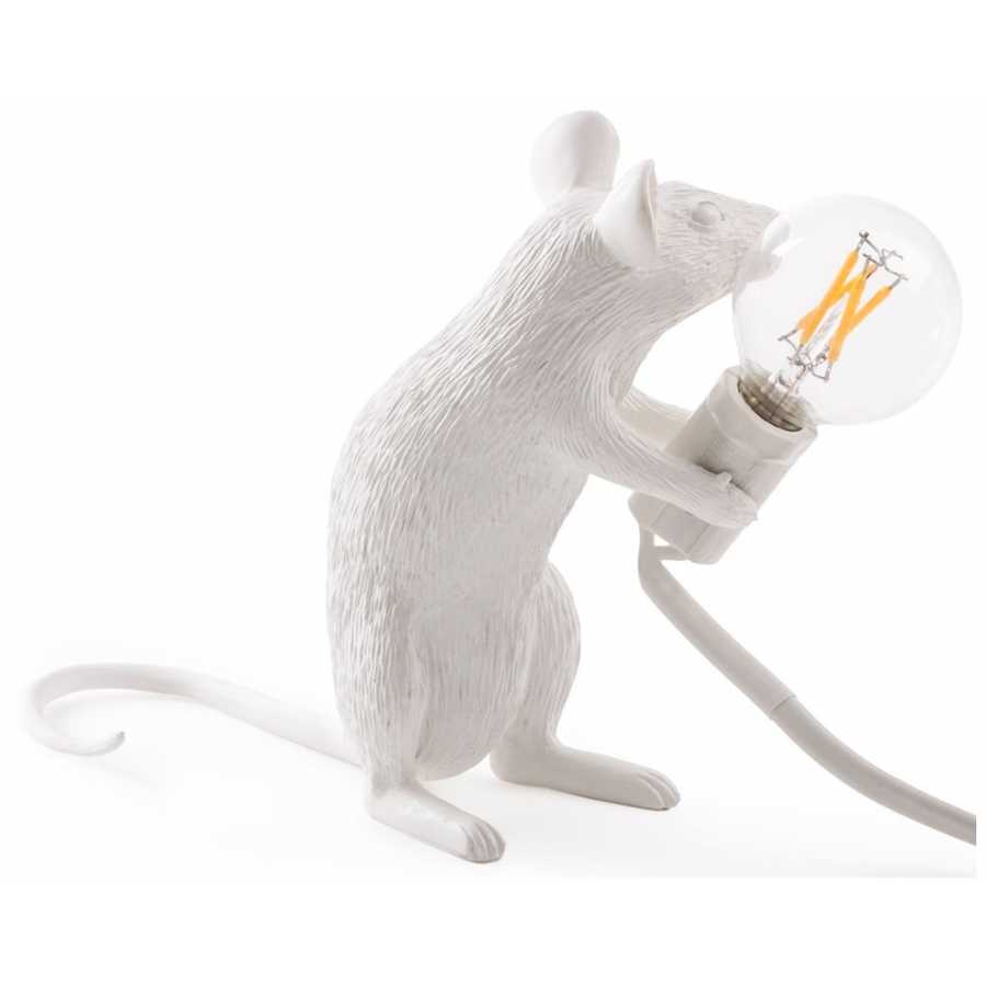 Seletti Mouse Sitting Lamp - Mac - White