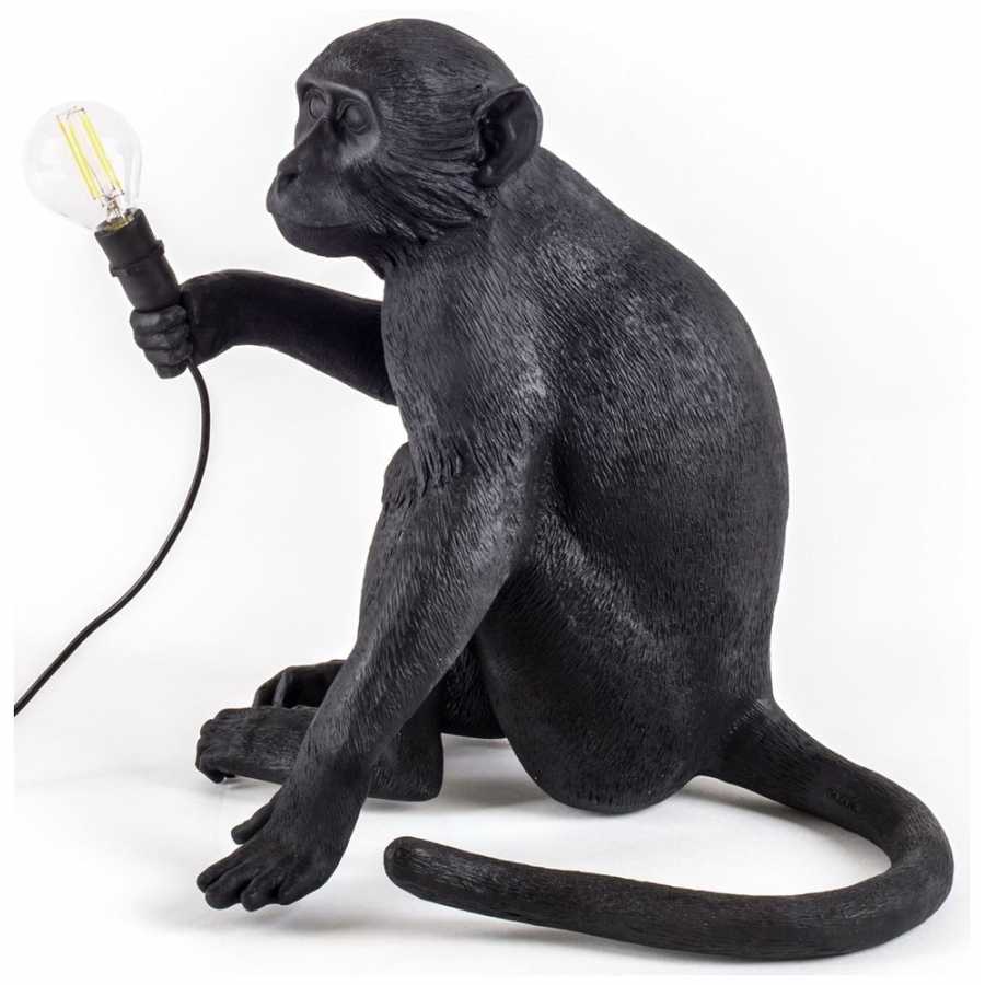 Seletti Monkey Sitting Outdoor Lamp - Black