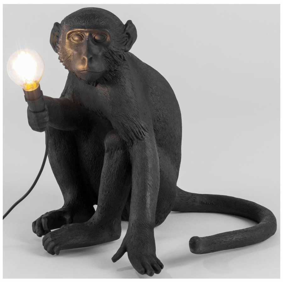 Seletti Monkey Sitting Outdoor Lamp - Black