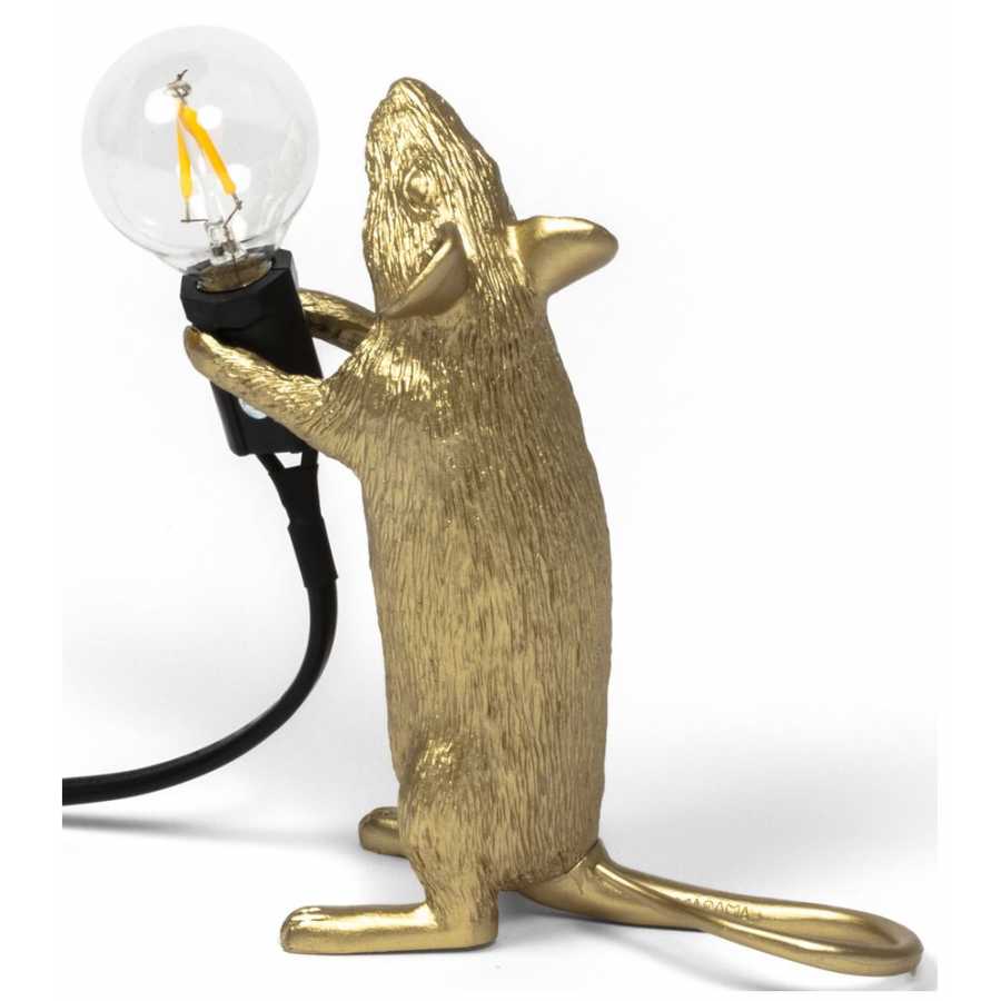 Seletti Mouse Standing Lamp - Gold