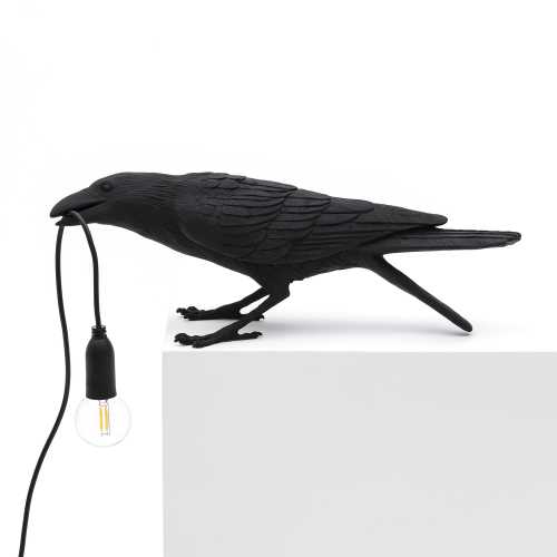 Seletti Bird Playing Table Lamp - Black