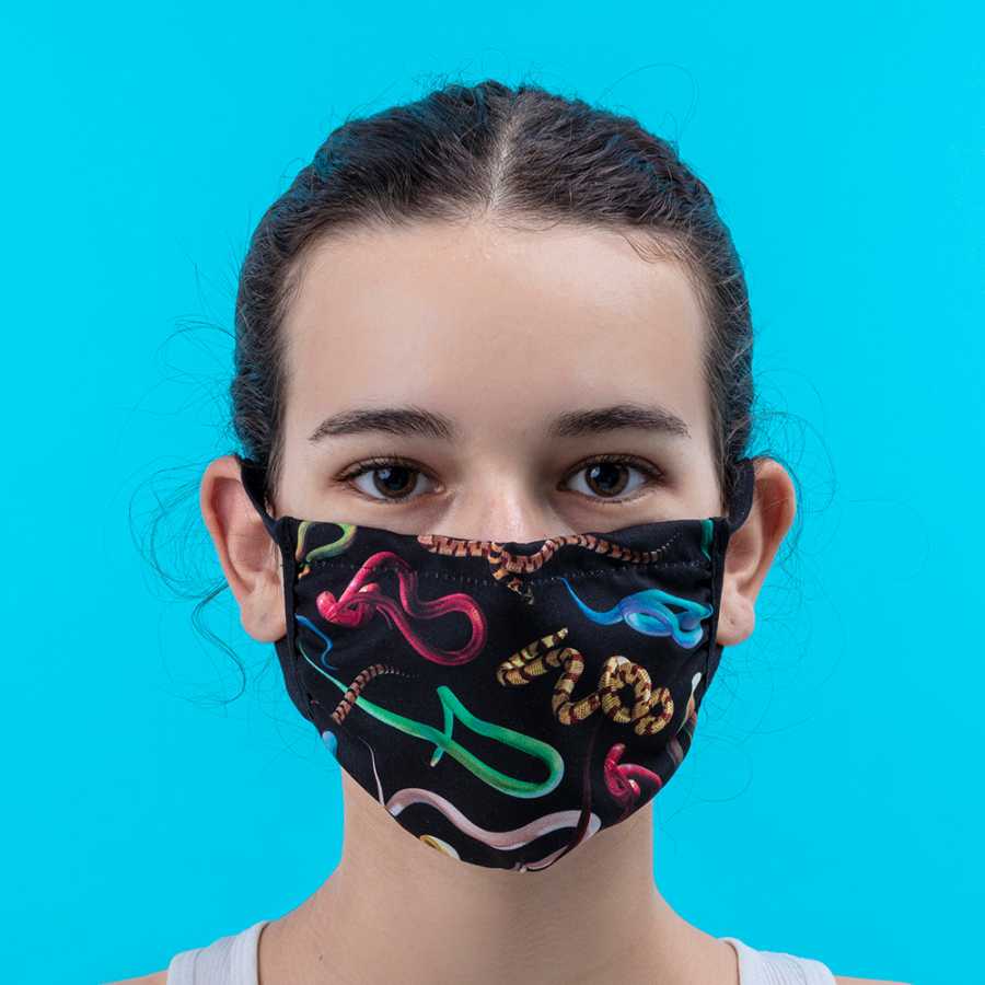 Seletti Washable Antibacterial Face Mask - Snakes - Small - Medium