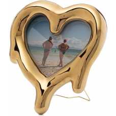 Seletti Melted Heart Dressing Table Mirror & Photo Frame - Gold