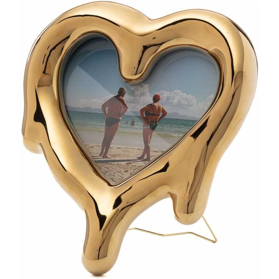 Seletti Melted Heart Dressing Table Mirror - Gold
