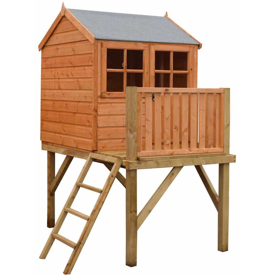Shire Little Houses Bunny Wendy House With Platform - 6Ft x 4Ft