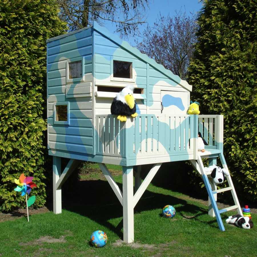 Shire Little Houses Command Post Wendy House With Platform - 6Ft x 4Ft