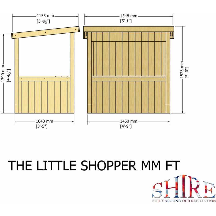 Shire Little Houses Little Shopper Wendy House - 3Ft x 5Ft