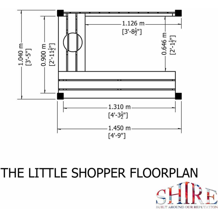 Shire Little Houses Little Shopper Wendy House - 3Ft x 5Ft