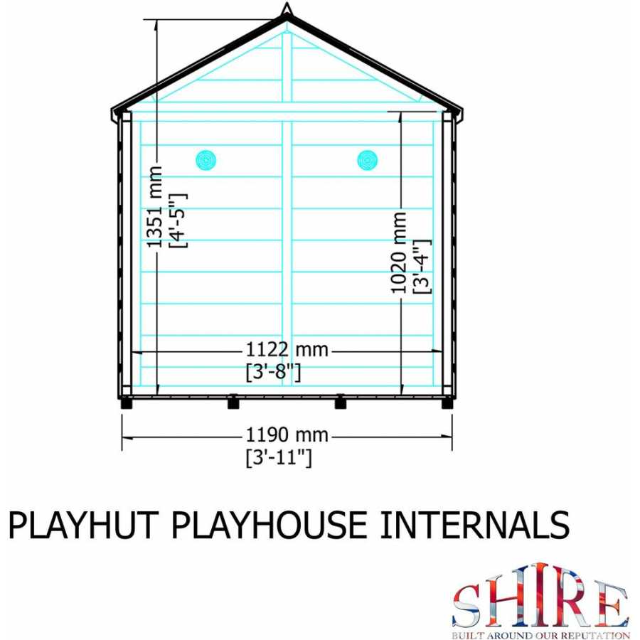 Shire Little Houses Playhut Wendy House - 4Ft x 4Ft
