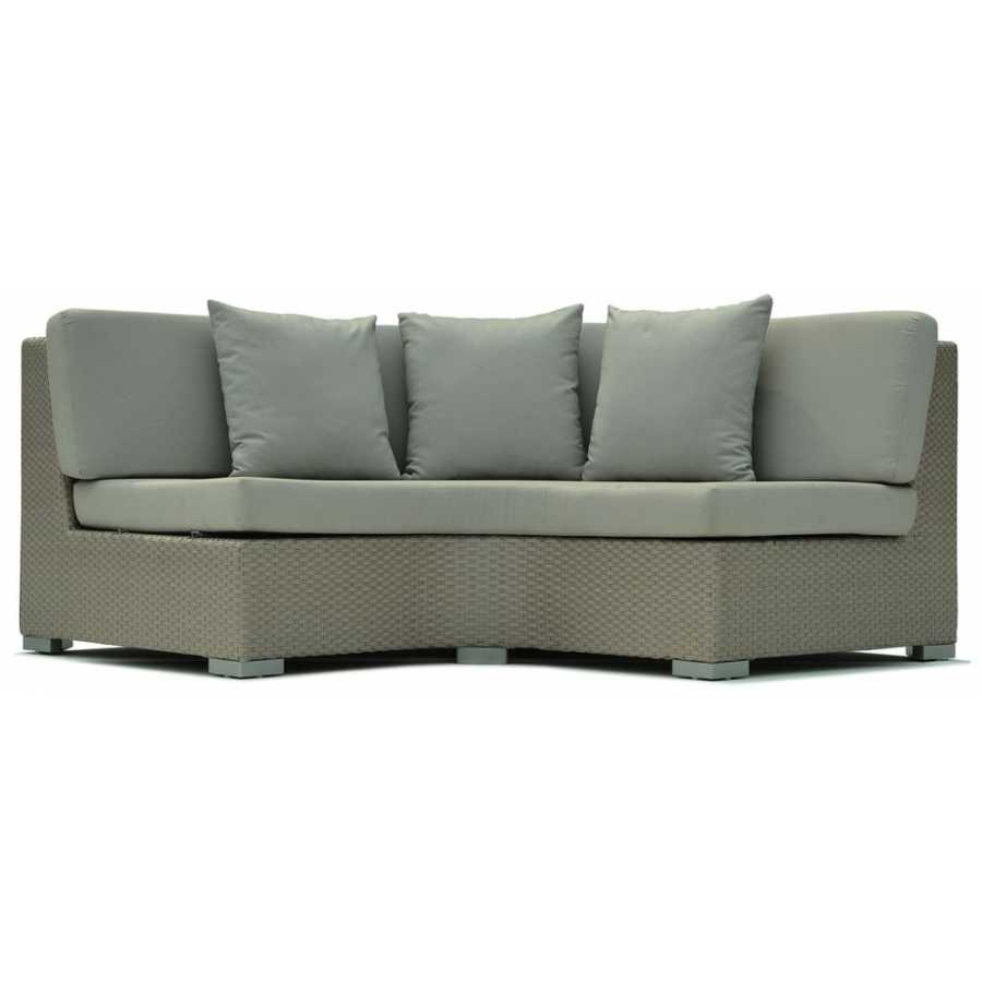 Skyline Design Pacific Silver Walnut Curved Sofa