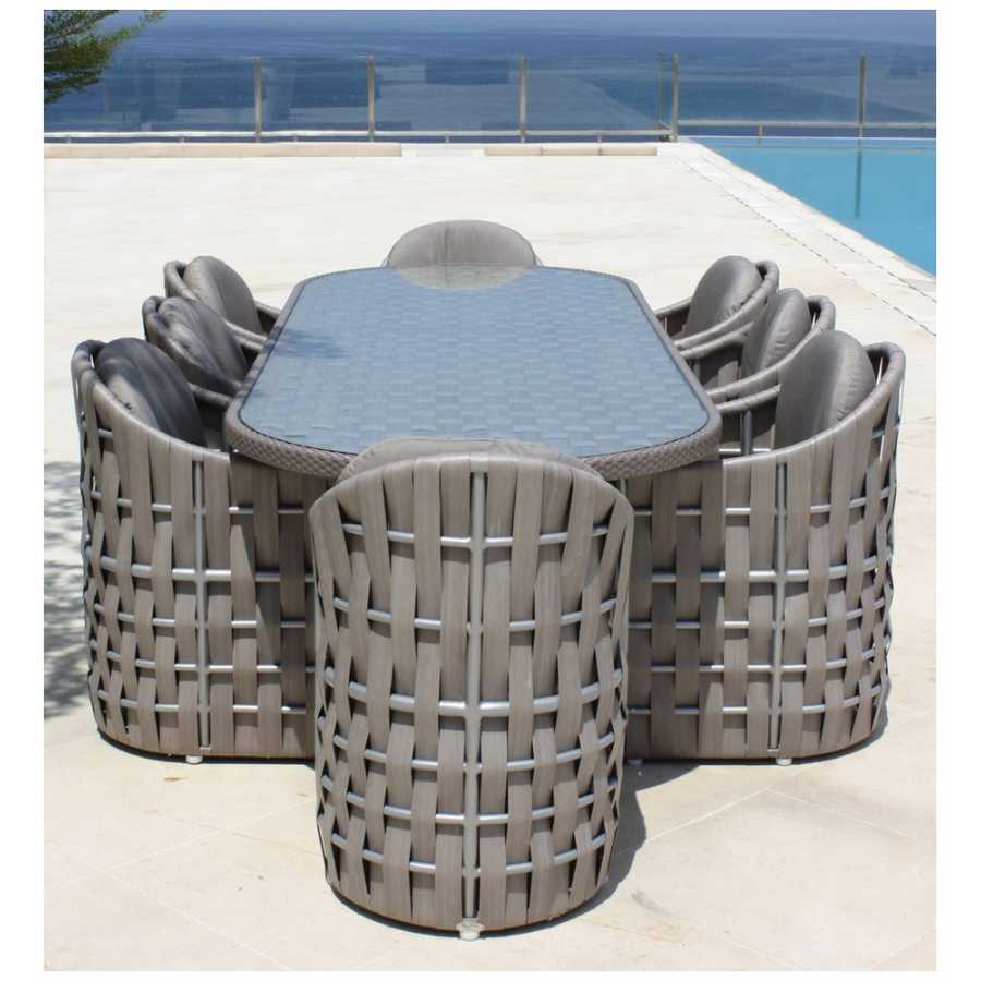 Skyline Design Strips Silver Walnut Dining Chair