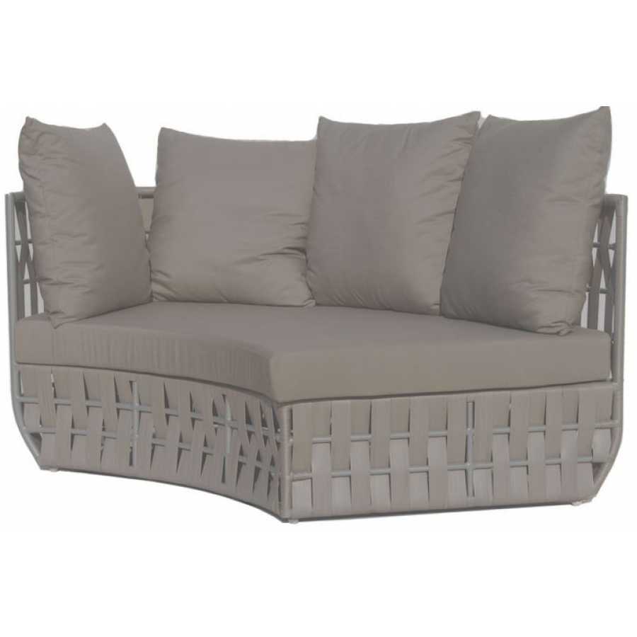 Skyline Design Strips Silver Walnut Right Curve Sofa