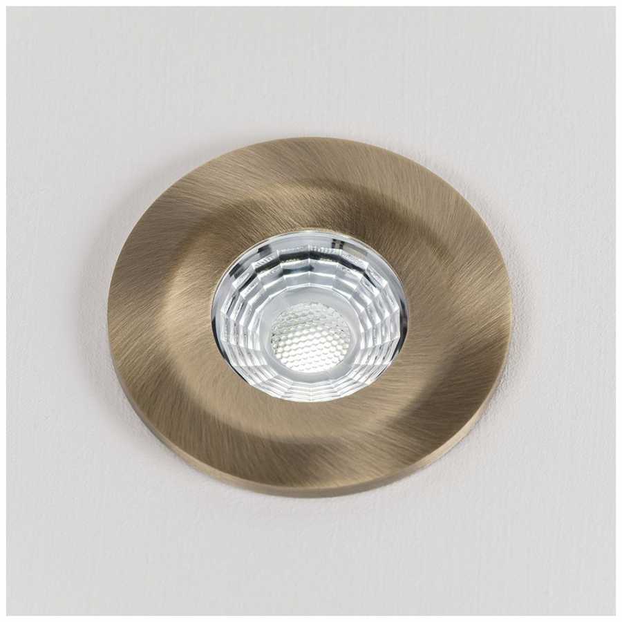 Soho Lighting Fixed LED Dimmable 10W Outdoor & Bathroom Downlight - Antique Brass