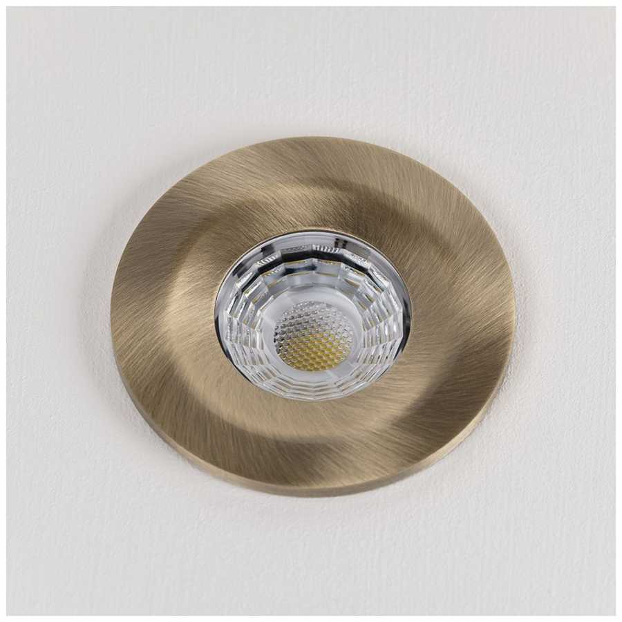 Soho Lighting Fixed LED Dimmable 10W Outdoor & Bathroom Downlight - Antique Brass