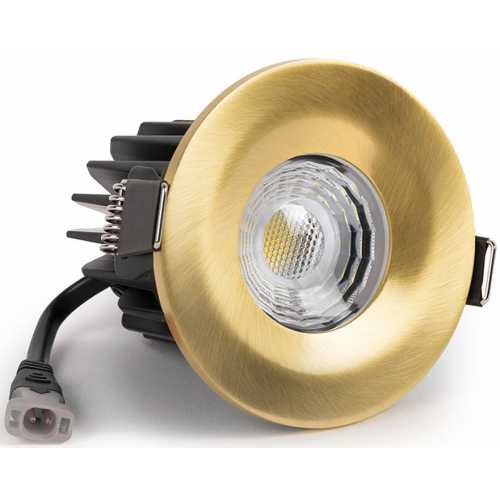 Soho Lighting Fixed LED Dimmable 10W Outdoor & Bathroom Downlight - Brushed Gold
