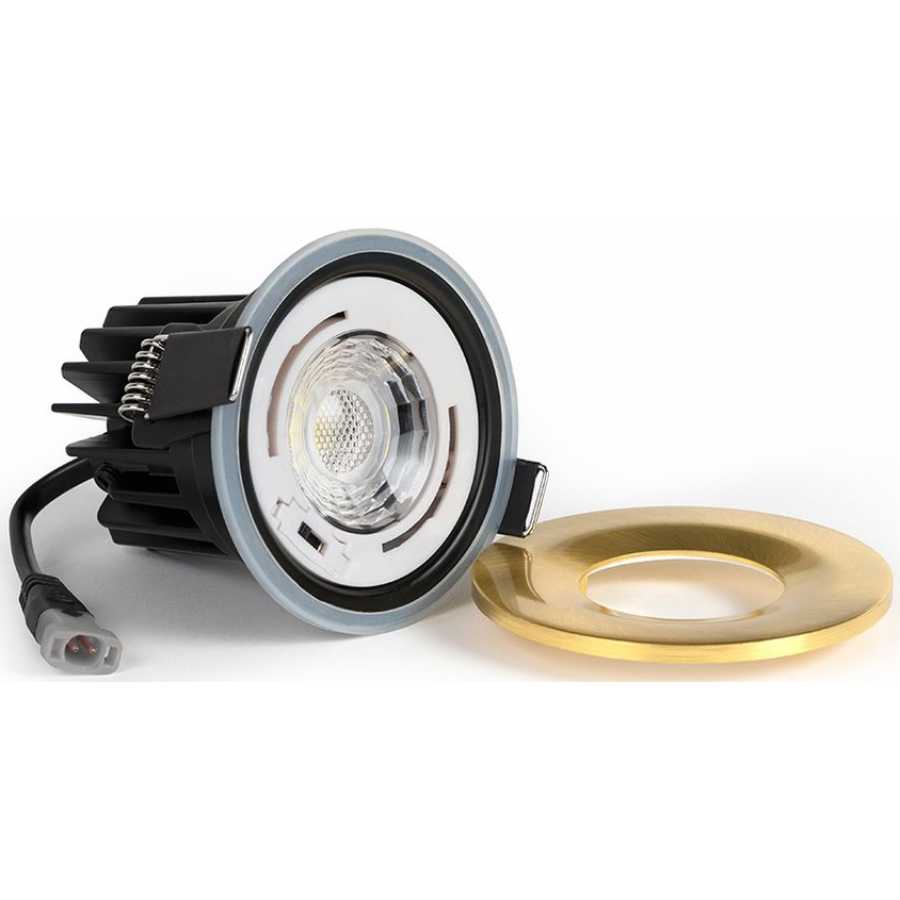 Soho Lighting Fixed LED Dimmable 10W Outdoor & Bathroom Downlight - Brushed Gold