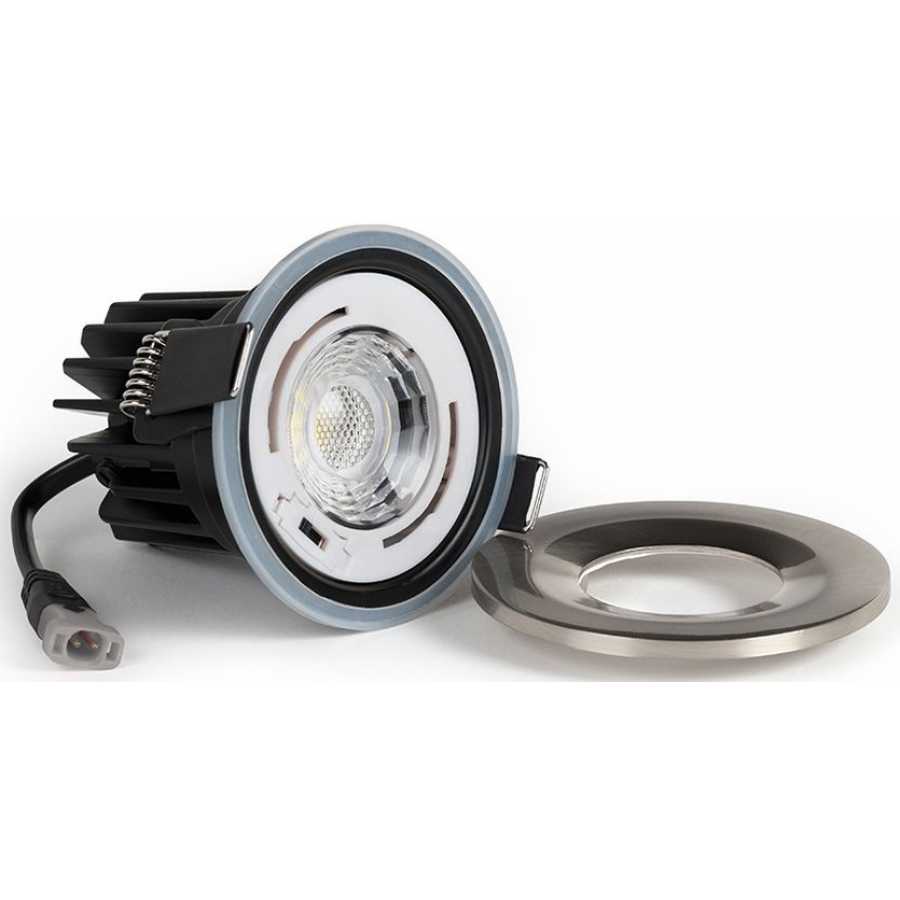 Soho Lighting Fixed LED Dimmable 10W Outdoor & Bathroom Downlight - Brushed Chrome